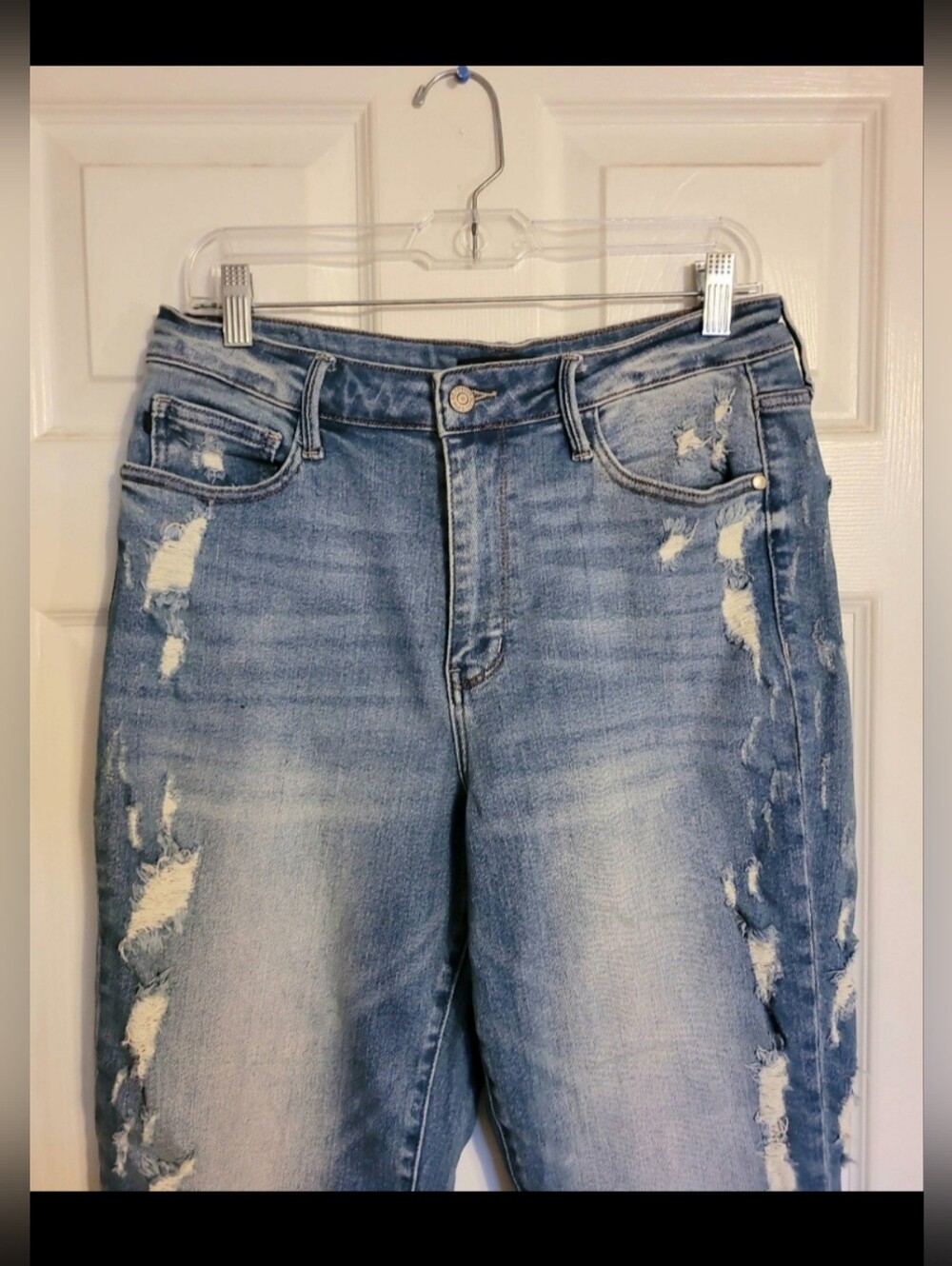 Judy Blue Distressed Light Blue Women's Jeans